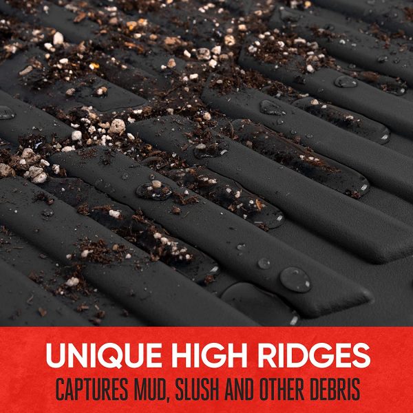 Motor Trend 923-BK Black FlexTough Contour Liners-Deep Dish Heavy Duty Rubber Floor Mats for Car SUV Truck & Van-All Weather Protection, Universal Trim to Fit - Image 10