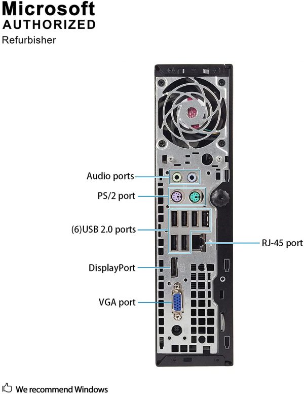 HP Elite 8300 Ultra Small Slim Business Computer PC, 8GB RAM, 120GB SSD, Wi-Fi, Windows 10 Professional (Renewed) - Image 7