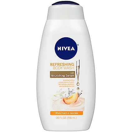 NIVEA White Peach and Jasmine Body Wash with Nourishing Serum