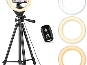Ring Light with 50'' Extendable Tripod Stand