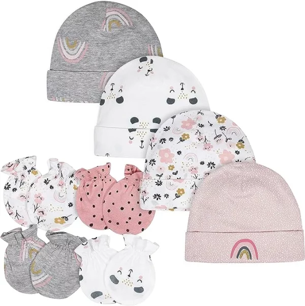 Baby Girls' Cap and Mitten Sets