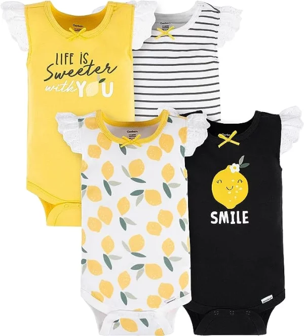 Baby Girls Multi-Pack Sleeveless Onesies Bodysuit