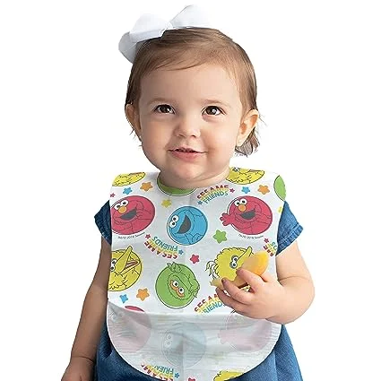 Disposable Bibs with Patented Crumb-Catcher