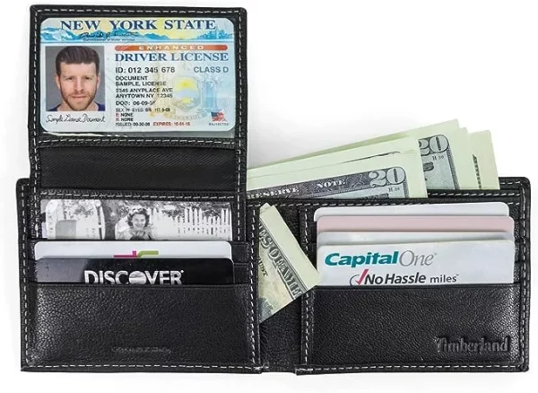 Men's Leather RFID Blocking Passcase Security Wallet